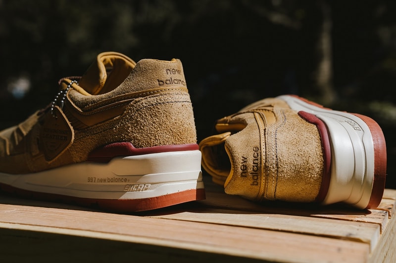 New Balance Red Wing Shoes M997 closer look release info sneakers brown leather suede tan 2019 september purchase cost pics pictures pic image images footwear where to buy price
