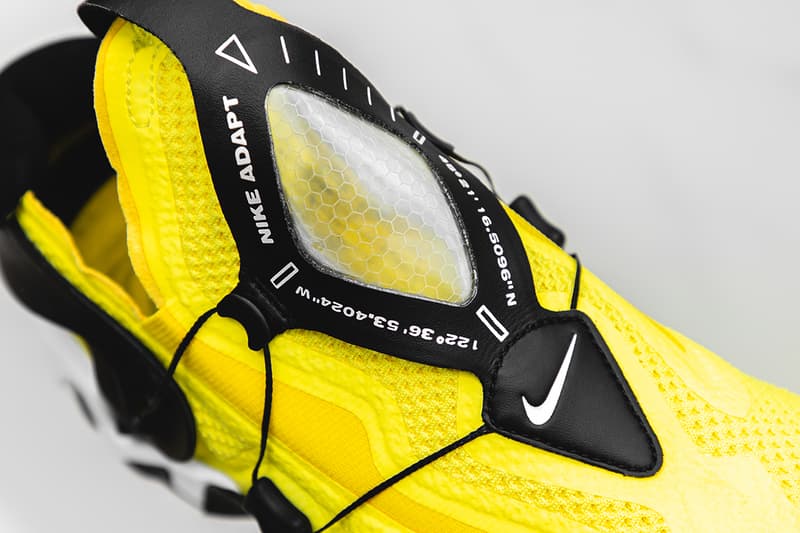 Nike Adapt Huarache "Opti-Yellow" Closer Look On Foot Video Watch Online YouTube Editorial Pictures Technology Sneaker Shoe Power Lacing System LED Lighting