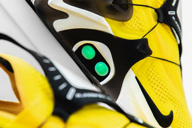 Nike Adapt Huarache "Opti-Yellow" Closer Look On Foot Video Watch Online YouTube Editorial Pictures Technology Sneaker Shoe Power Lacing System LED Lighting