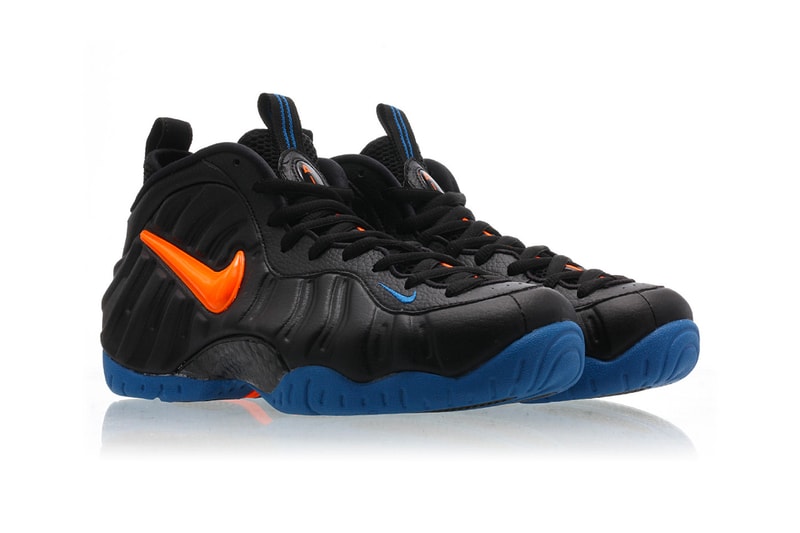 Nike Air Foamposite Pro Knicks Release Info 624041-010 blue orange black
