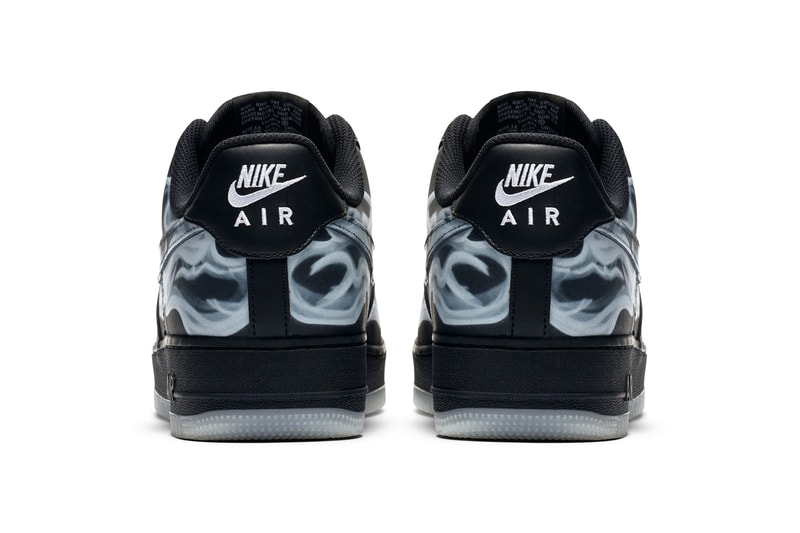 Nike Air Force 1 '07 Black Skeleton Halloween Info Release 2019