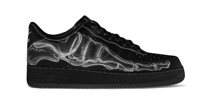 air force 1 skeleton black on feet