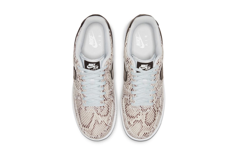 Nike Air Force 1 low "Snakeskin" Release Info date drop price leather dark brown swoosh 
