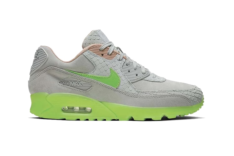 Nike Reworks Air Max 90 Premium With Snakeskin and Electric Green