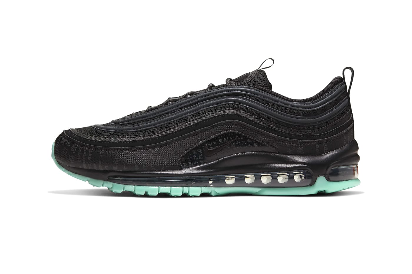 green black and white air max 97