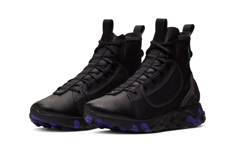 AV5555-002 Nike Black Court Purple React Ianga footwear sneakers boots 