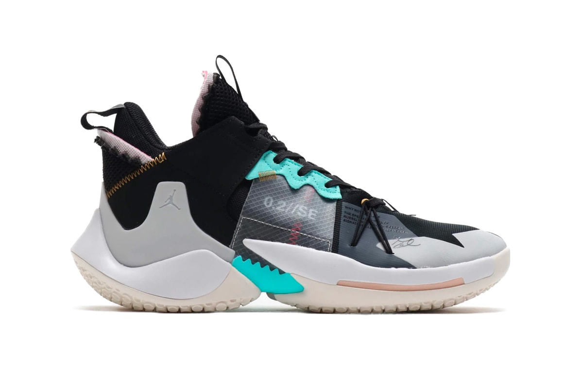 Nike Jordan Why Not Zer02 BlackVast Grey White Sail av4126 001 Russel Westbrook jordan brand signature sneaker footwear shoes basketball