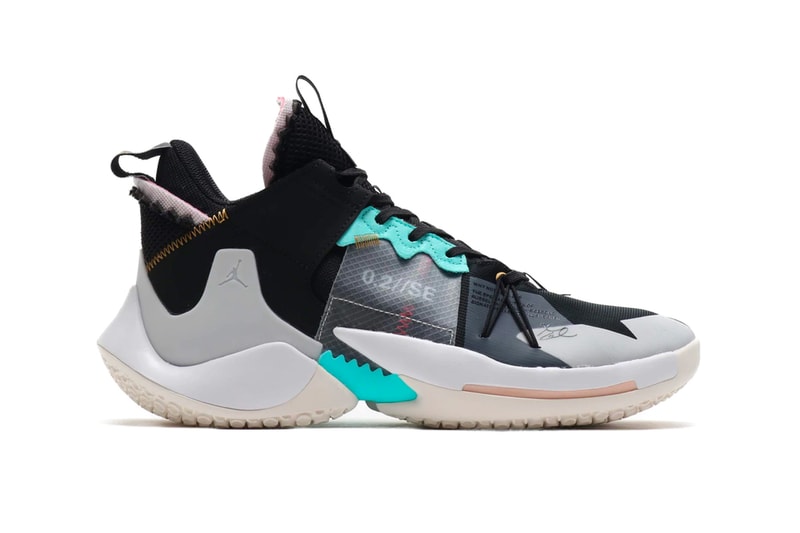Nike Jordan Why Not Zer02 BlackVast Grey White Sail av4126 001 Russel Westbrook jordan brand signature sneaker footwear shoes basketball