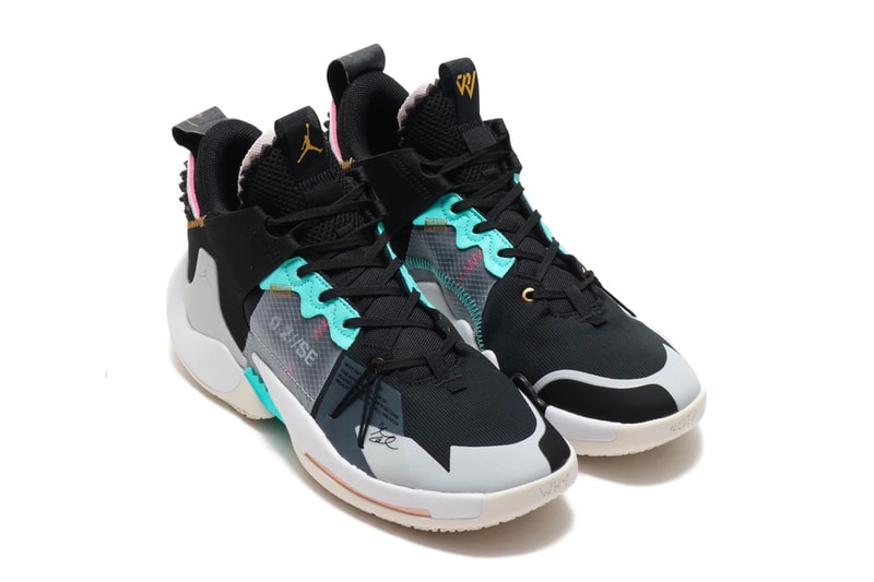 Nike Jordan Why Not Zer02 BlackVast Grey White Sail av4126 001 Russel Westbrook jordan brand signature sneaker footwear shoes basketball