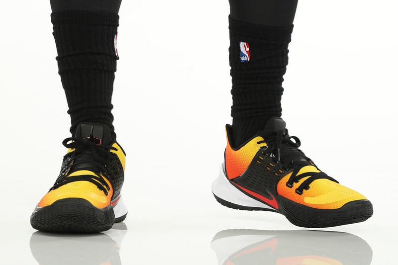nike kyrie low 2 sunset release orange red colorway fall 2019 kyrie irving brooklyn nets media day inspired by air max plus