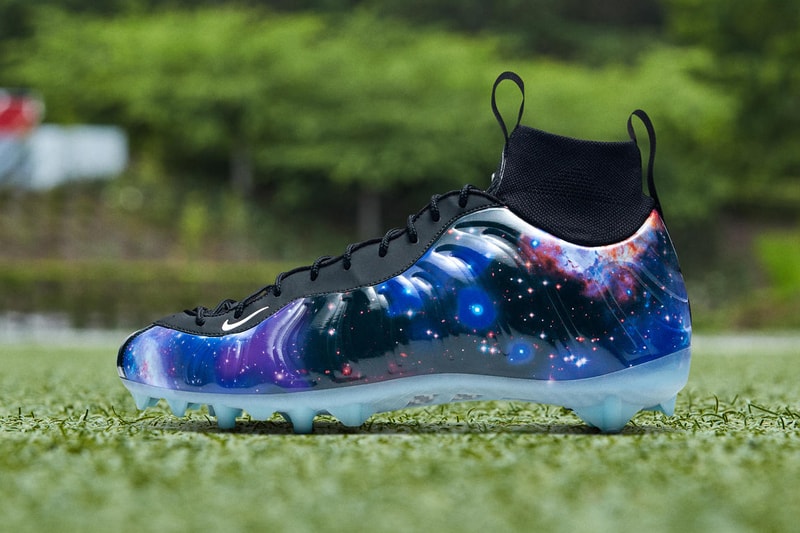 Odell Beckham Jr. Nike Air Foamposite 1 Pre-Game Cleats NFL Galaxy Cleveland Browns Los Angeles Rams OBJ Joyride Flyknit Nike Vapor Untouchable Pro 3 OBJ Uptempo Cleat