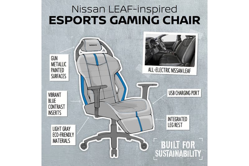 Nissan Esports Gaming Chair Concept Sketches GT-R NISMO Armada Leaf SUV Sportscar Electric