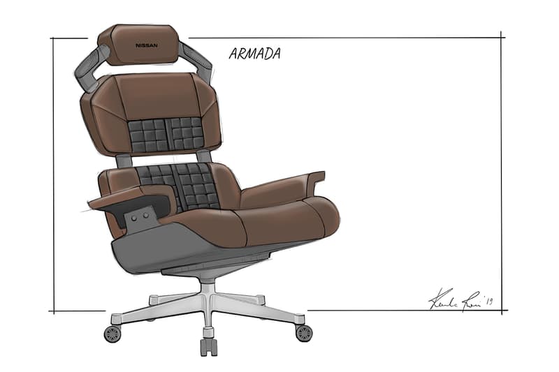 Nissan Esports Gaming Chair Concept Sketches GT-R NISMO Armada Leaf SUV Sportscar Electric
