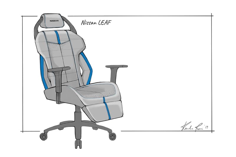 Nissan Esports Gaming Chair Concept Sketches GT-R NISMO Armada Leaf SUV Sportscar Electric