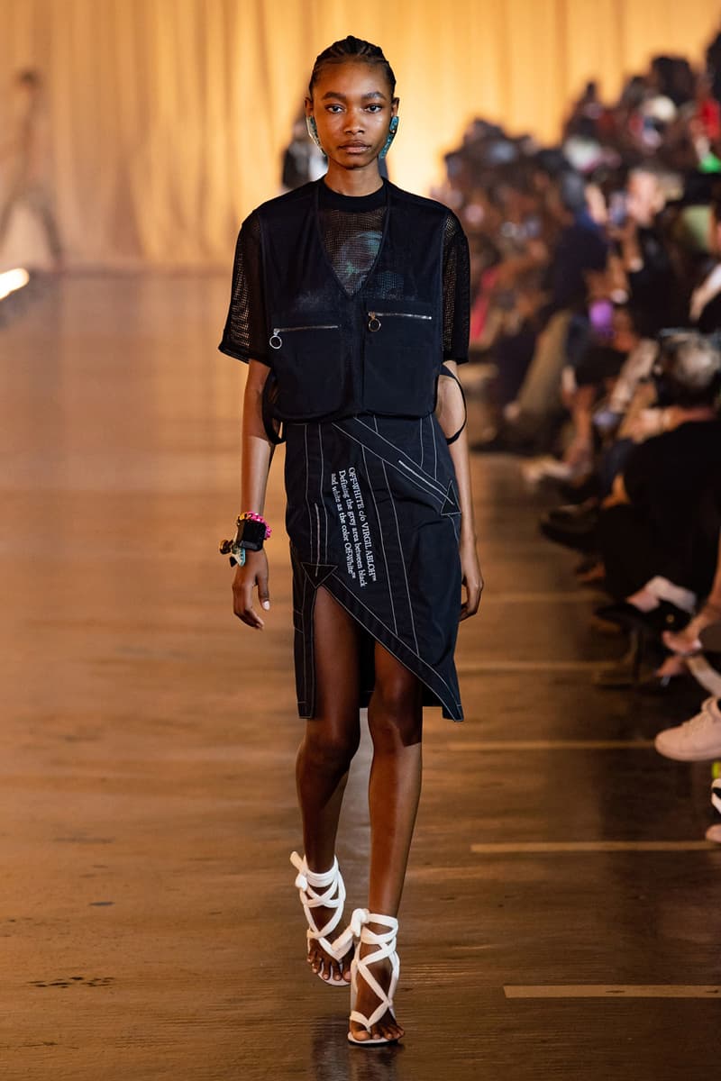 Off-White™ Spring/Summer 2020 Runway Show Recap paris fashion week ss20 peggy gou tyga halsey Zack Bia sita abellan Caroline Vreeland Olivia culpo meteor shower