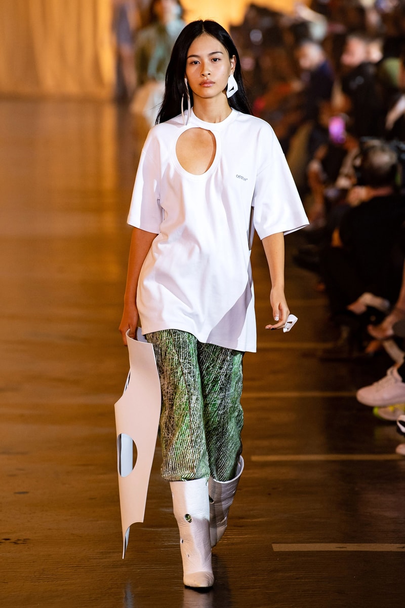 Off-White™ Spring/Summer 2020 Runway Show Recap paris fashion week ss20 peggy gou tyga halsey Zack Bia sita abellan Caroline Vreeland Olivia culpo meteor shower