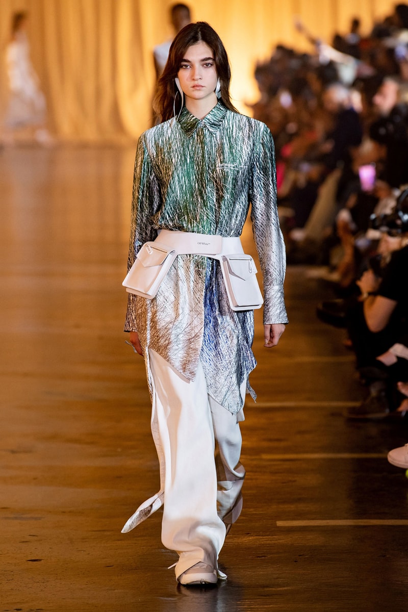 Off-White™ Spring/Summer 2020 Runway Show Recap paris fashion week ss20 peggy gou tyga halsey Zack Bia sita abellan Caroline Vreeland Olivia culpo meteor shower
