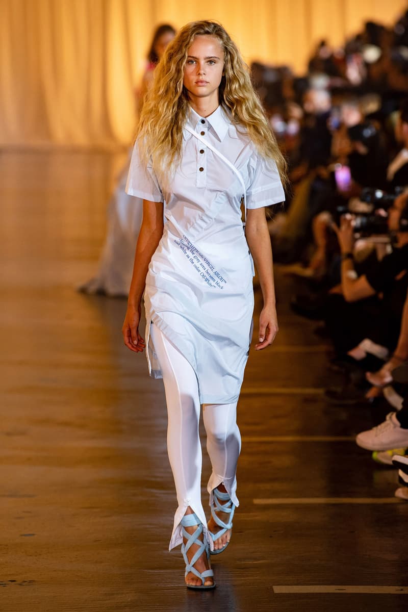 Off-White™ Spring/Summer 2020 Runway Show Recap paris fashion week ss20 peggy gou tyga halsey Zack Bia sita abellan Caroline Vreeland Olivia culpo meteor shower