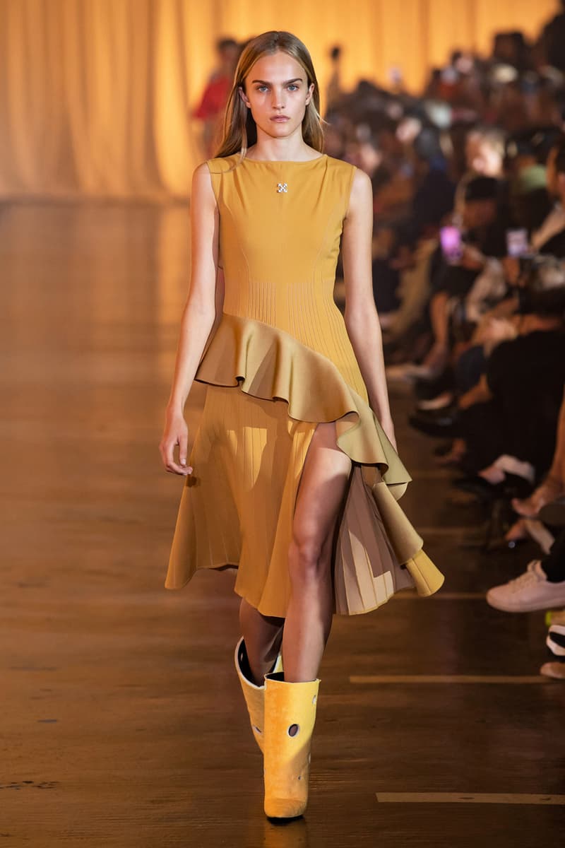 Off-White™ Spring/Summer 2020 Runway Show Recap paris fashion week ss20 peggy gou tyga halsey Zack Bia sita abellan Caroline Vreeland Olivia culpo meteor shower