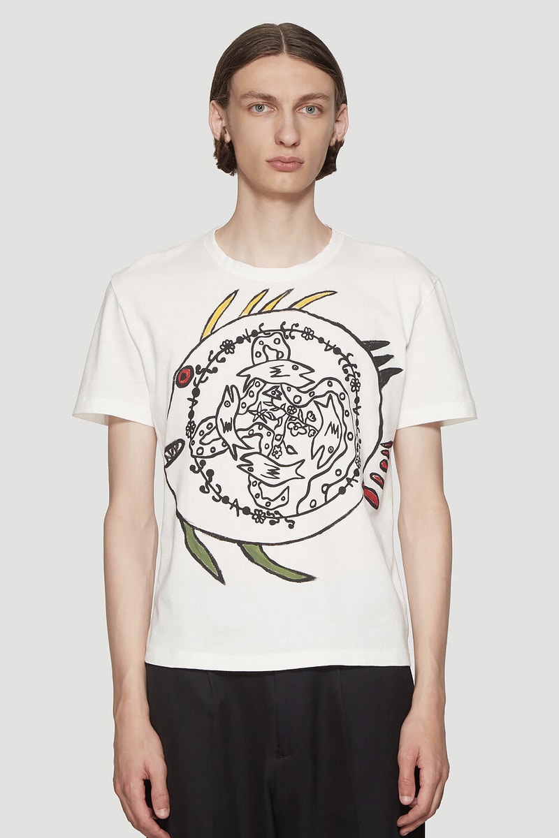 Our Legacy x LN-CC Collaboration T-Shirt Capsule Release Info upcycled materials Hank Grüner graphic hand-painted printed crewneck jersey weave cotton buy now drop date price