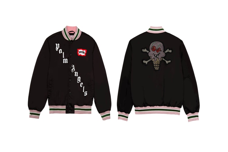 Palm Angels & ICECREAM Release Skull-Patched Varsity Jacket