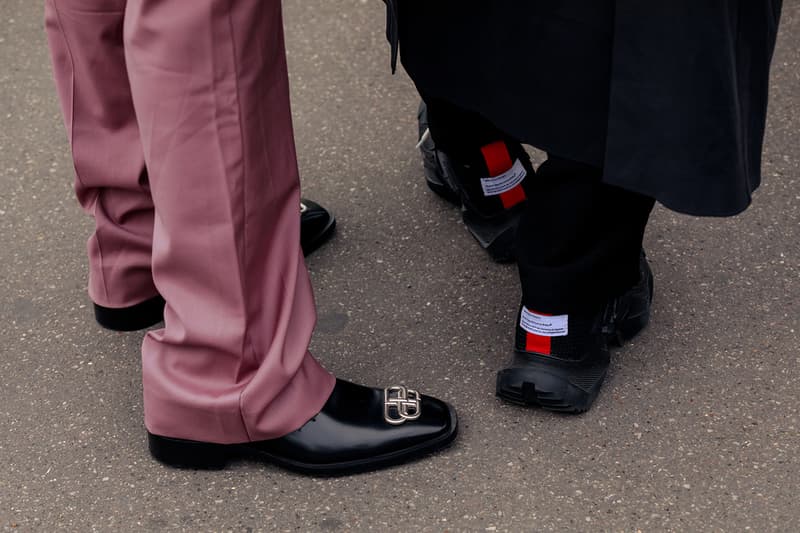 Paris Fashion Week 2019 SS20 Spring Summer 2020 Street Style Snaps Shots Collection Imagery Footwear Accessories Kiko Kostadinov x ASICS Louis Vuitton Off-White ™ Dior Prada adidas Chloe Balenciaga Triple S Loafers Acne Studios