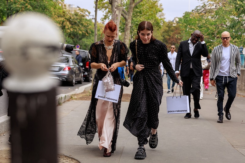 Paris Fashion Week 2019 SS20 Spring Summer 2020 Street Style Snaps Shots Collection Imagery Footwear Accessories Kiko Kostadinov x ASICS Louis Vuitton Off-White ™ Dior Prada adidas Chloe Balenciaga Triple S Loafers Acne Studios