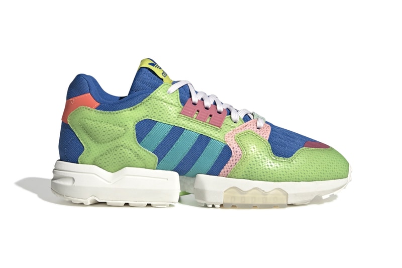 Parley x adidas Originals ZX Torsion BOOST Sneaker Release Information Sustainability Recycled Waste Material Yarn "Off-White/Hi-Res Aqua/Semi Solar Green" "Cloud White" "Linen Green" Footwear Three Stripes 
