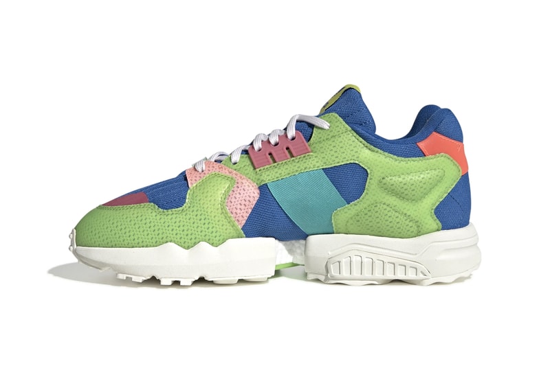 Parley x adidas Originals ZX Torsion BOOST Sneaker Release Information Sustainability Recycled Waste Material Yarn "Off-White/Hi-Res Aqua/Semi Solar Green" "Cloud White" "Linen Green" Footwear Three Stripes 