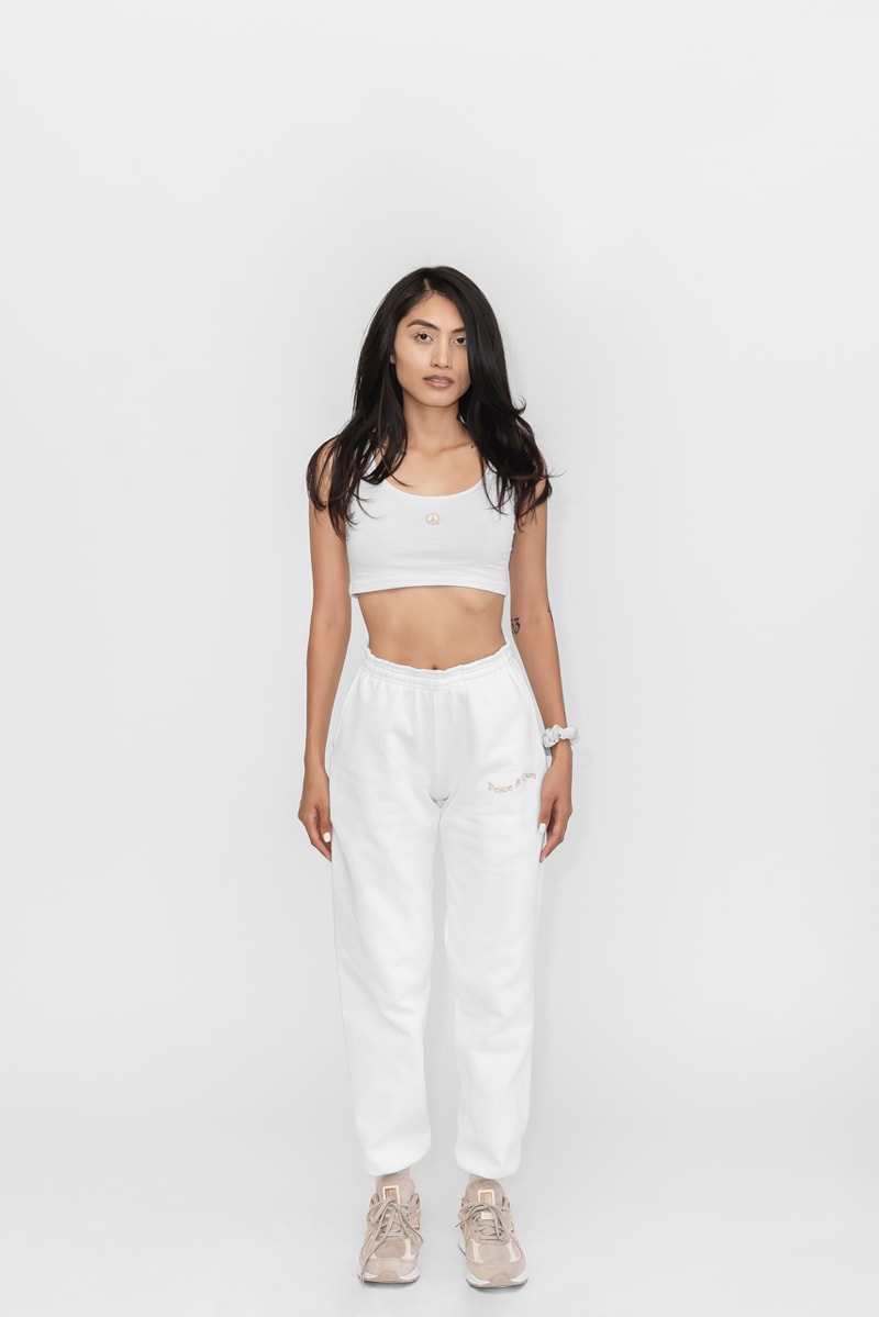 Peace & Quiet Fall Capsule Collection Crewneck Sweatpants T-shirts Long sleeves Shorts Pants Tote Bags Natural Green White