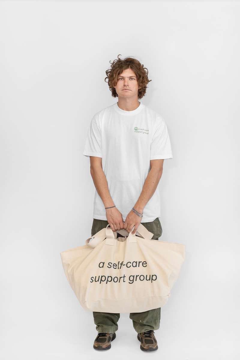 Peace & Quiet Fall Capsule Collection Crewneck Sweatpants T-shirts Long sleeves Shorts Pants Tote Bags Natural Green White