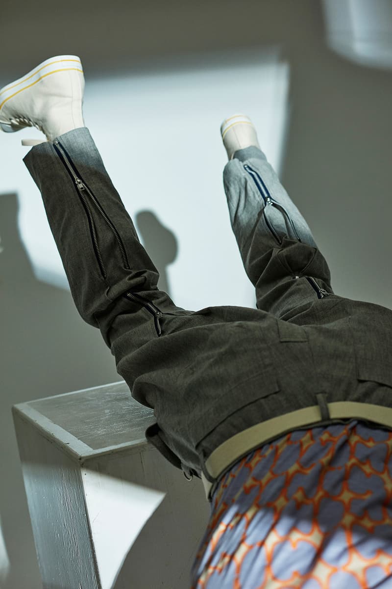 Phingerin Spring/Summer 2020 Lookbook Collection Japan streetwear fashion workwear americana vintage retro stylings bold patterns check print bondage trousers