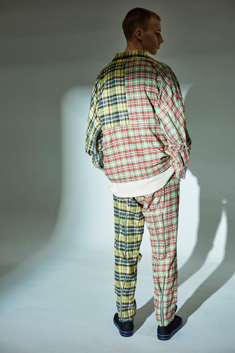 Phingerin Spring/Summer 2020 Lookbook Collection Japan streetwear fashion workwear americana vintage retro stylings bold patterns check print bondage trousers