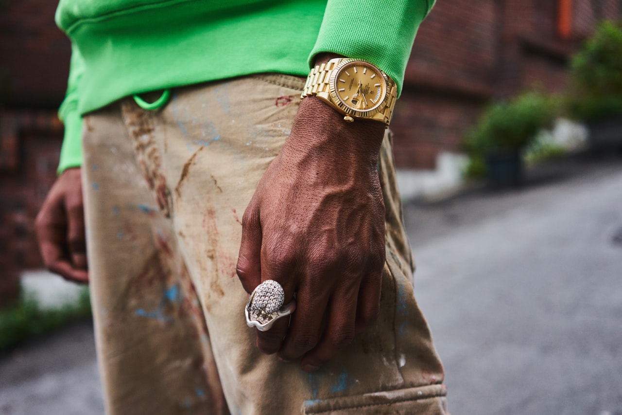 Pi’erre Bourne Seoul Korea Jordan 3 Retro Quai54 Friend and Family Editions Pierre Balmain Cargos Nike Chrome Hearts Rolling Stone Ring Gold Rolex Icey Boyz Pendant Chain