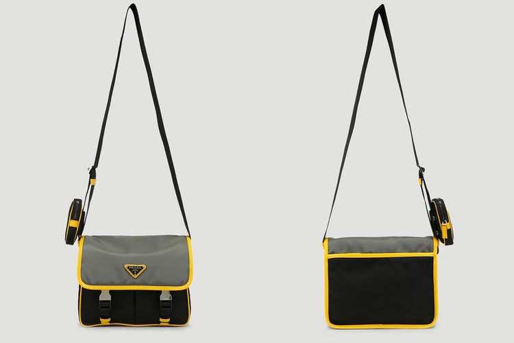 Prada Drops Two-Toned Shoulder Bag With Removable Pouch