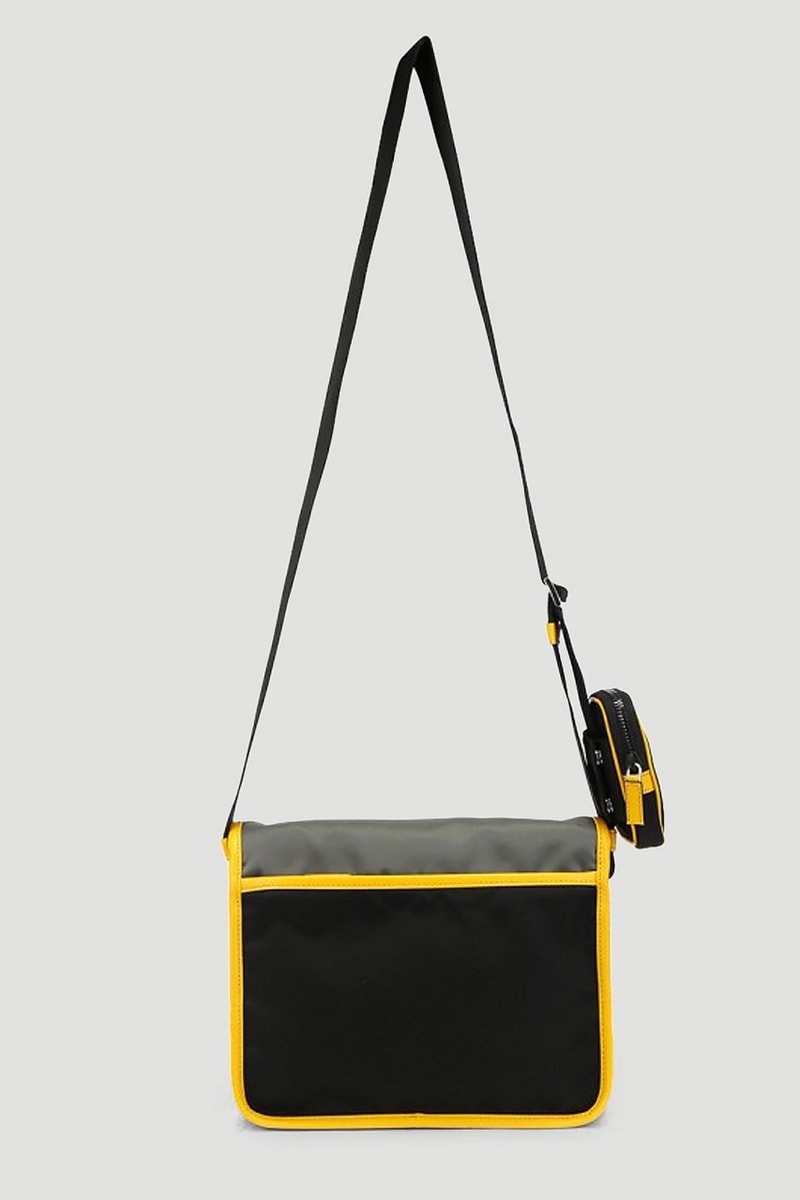 Prada Shoulder Bag in Black Yellow Removable Pouch
