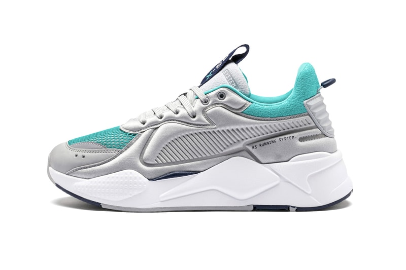 Puma RS X Softcase High Rise Blue Turquoise purple red white silver metallic running 80s sneaker footwear shoes 1980 vintage retro reflective