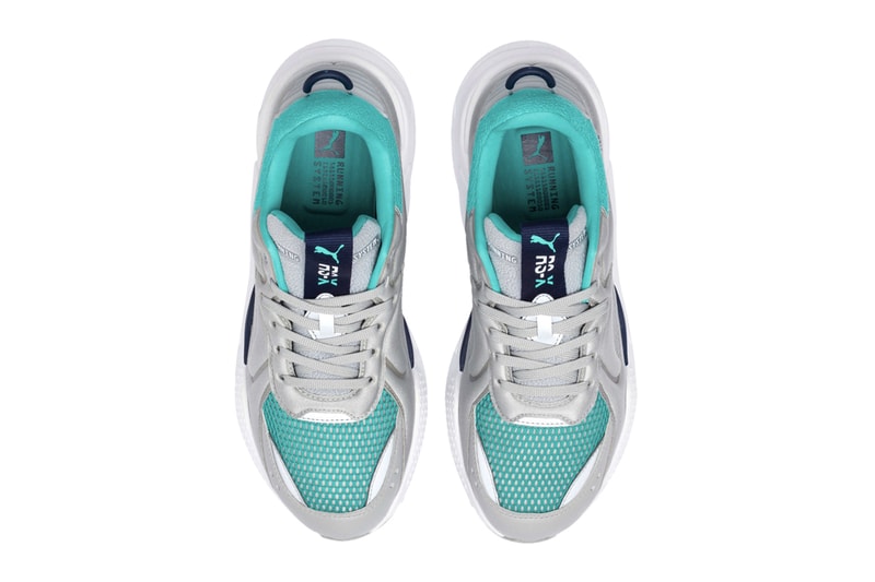 Puma RS X Softcase High Rise Blue Turquoise purple red white silver metallic running 80s sneaker footwear shoes 1980 vintage retro reflective