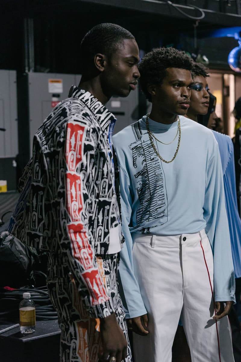 pyer moss reebok collection 3 sister runway show new york fashion week kerby jean raymond backstage photos ready to wear fall september 2019 spring summer 2020 womenswear menswear kings theater brooklyn richard phillips sean john