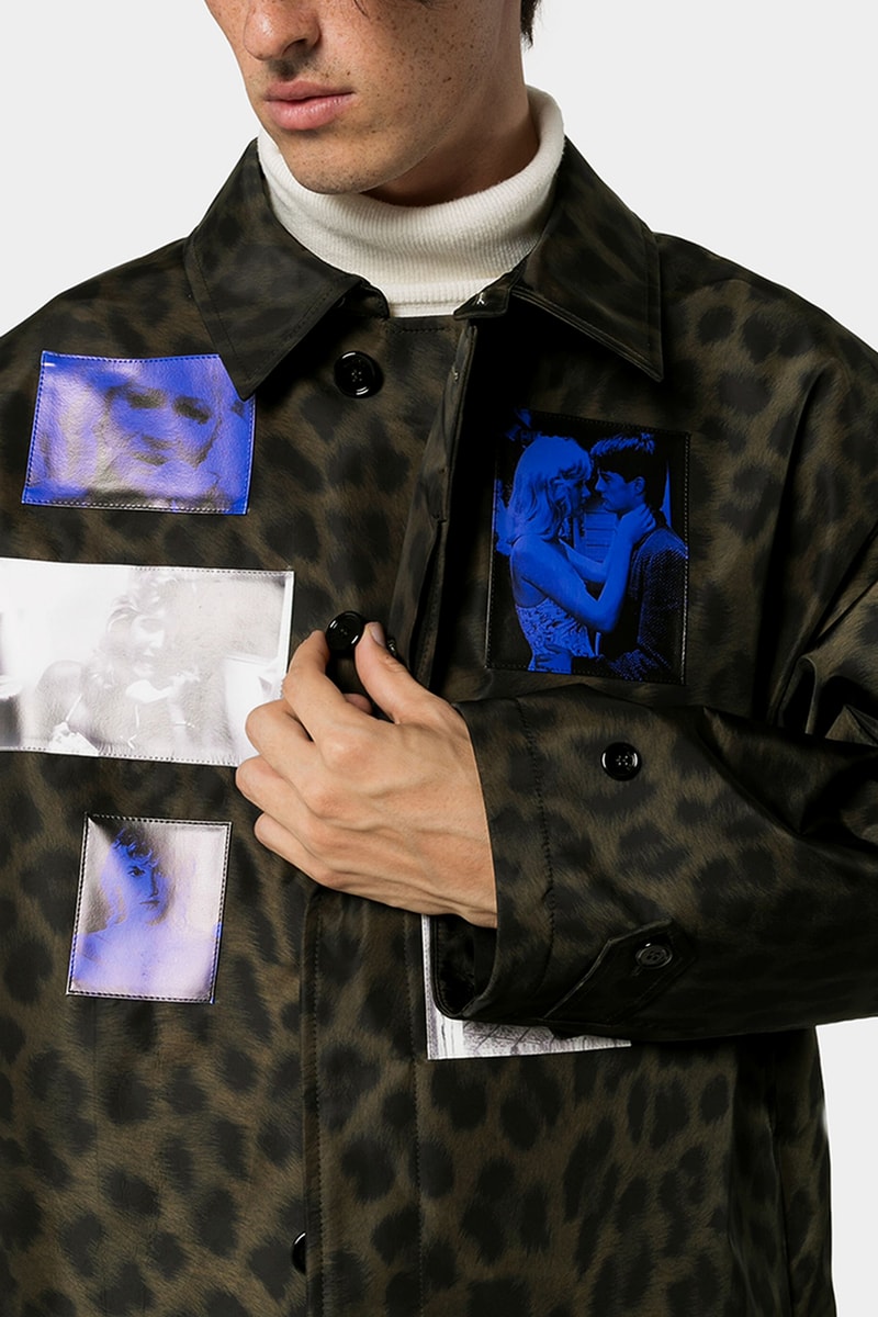 Raf Simons Fall Winter 2019 FW19 Runway Leopard Print Photographic Overcoat Release Information Cop Online Browns Menswear White Black Negative David Lynch 'Blue Velvet'