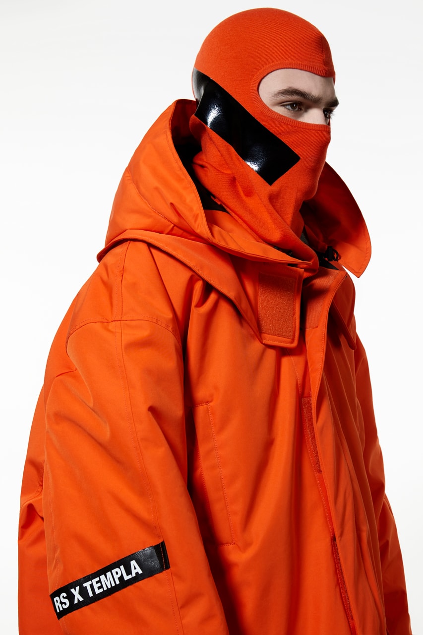 Templa Raf Simons Fall/Winter 2019 Collection Skiwear Outerwear Puffer Coats Tees Orange White Black Red