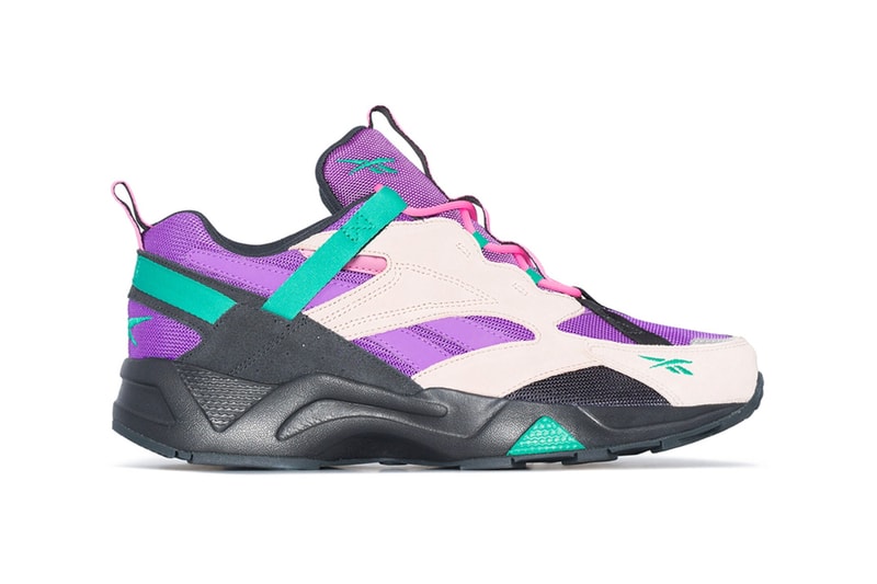 Reebok Multicolored Aztrek 96 Sneaker Pink Purple Teal Black 