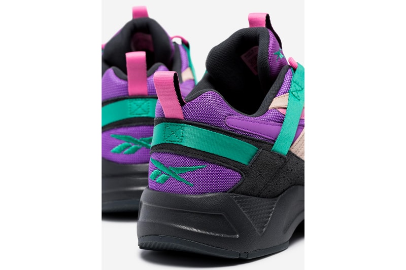 Reebok Multicolored Aztrek 96 Sneaker Pink Purple Teal Black 