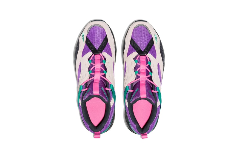 Reebok Multicolored Aztrek 96 Sneaker Pink Purple Teal Black 