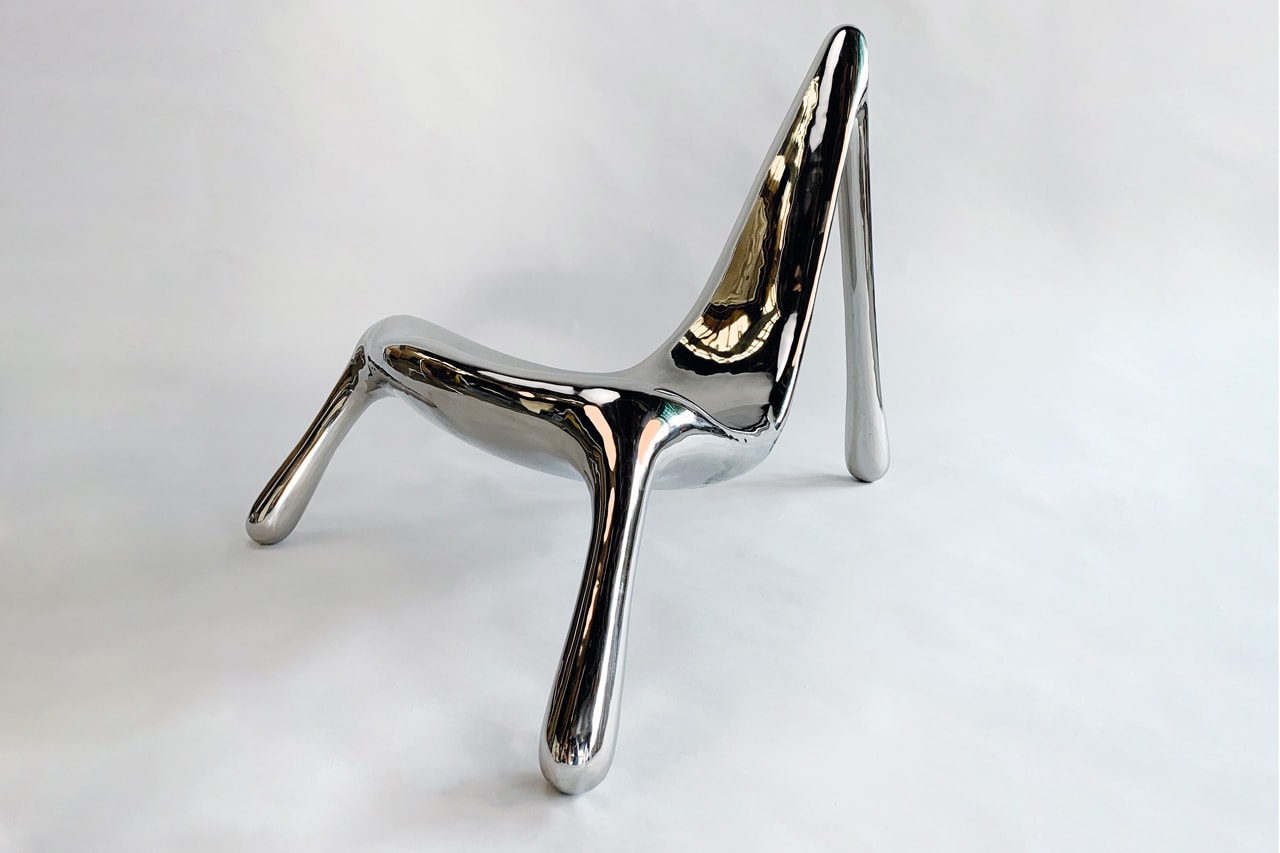 Reginald Sylvester II 'HEEL CHAIR (Judy)' R & Company “Chairs Beyond Right & Wrong" Raquel Cayre Stainless Steel Polished 