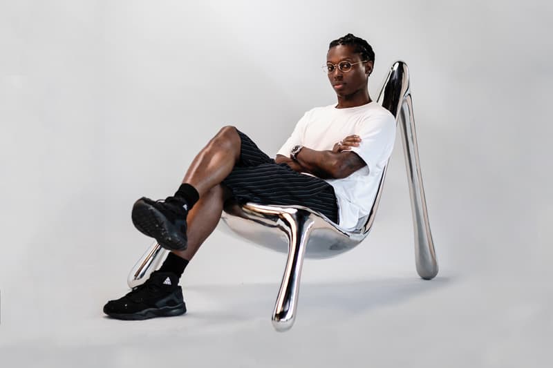 Reginald Sylvester II 'HEEL CHAIR (Judy)' R & Company “Chairs Beyond Right & Wrong" Raquel Cayre Stainless Steel Polished 