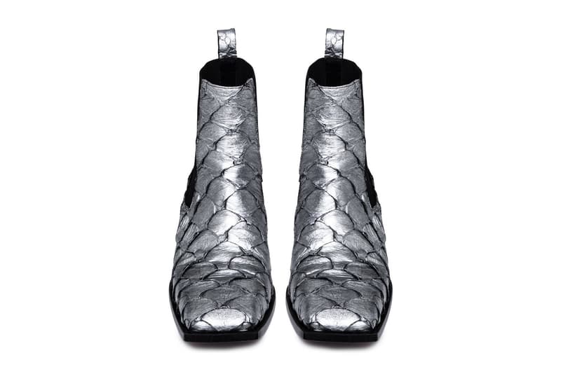 Rick Owens' Scaly Larry Model Silver Boots