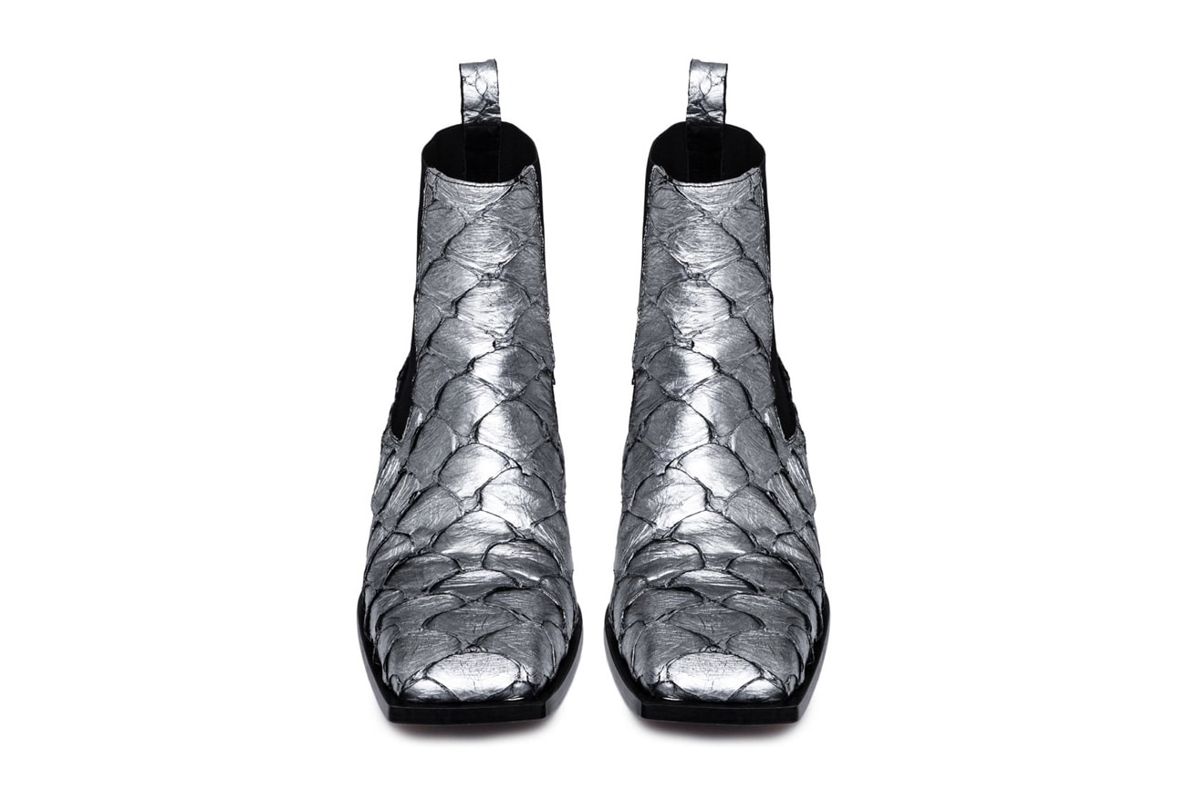 Rick Owens' Scaly Larry Model Silver Boots