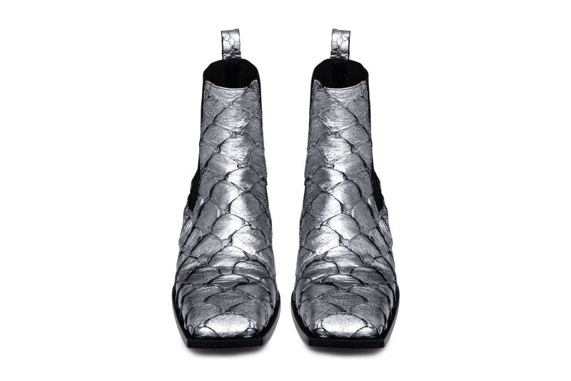Rick Owens' Scaly Larry Model Silver Boots