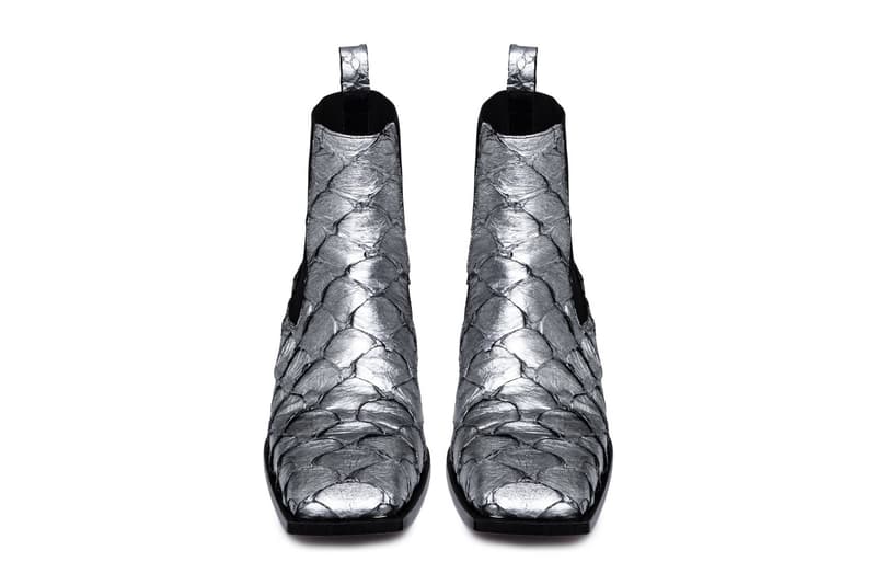 Rick Owens' Scaly Larry Model Silver Boots